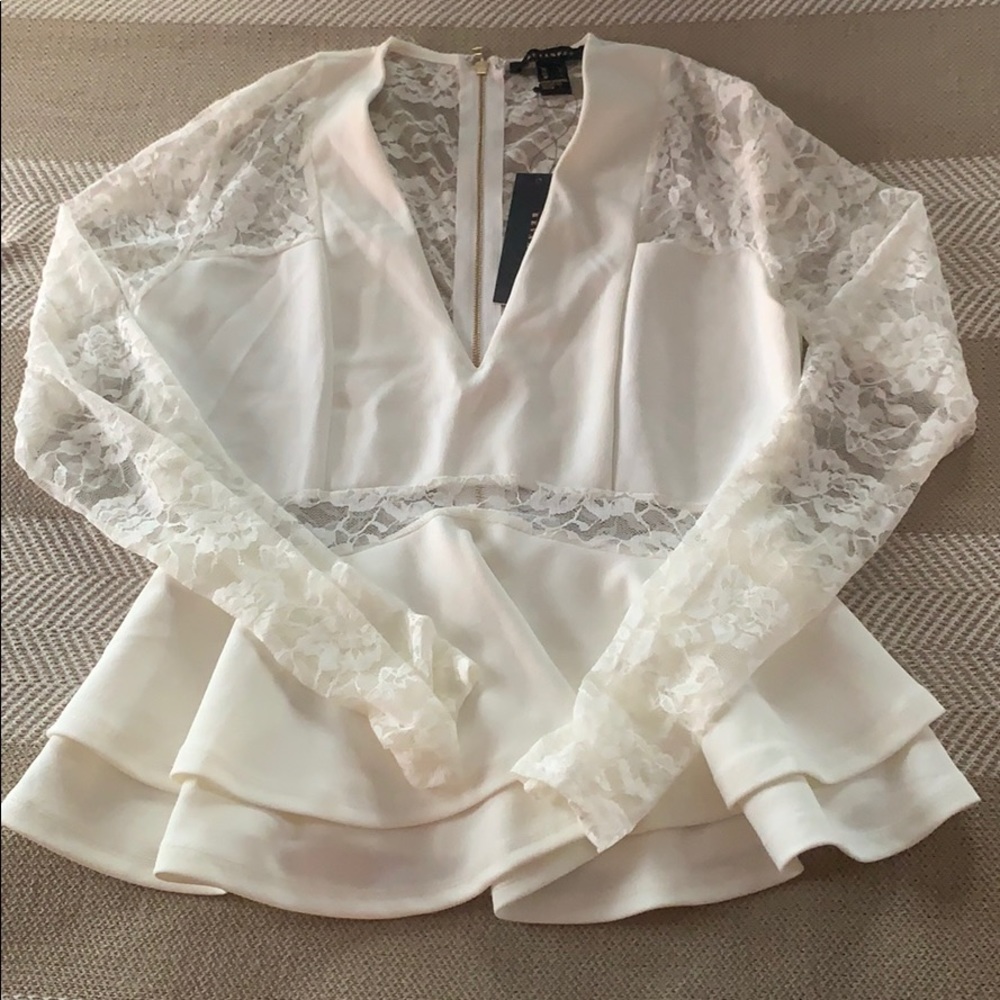 White Panel Blouse